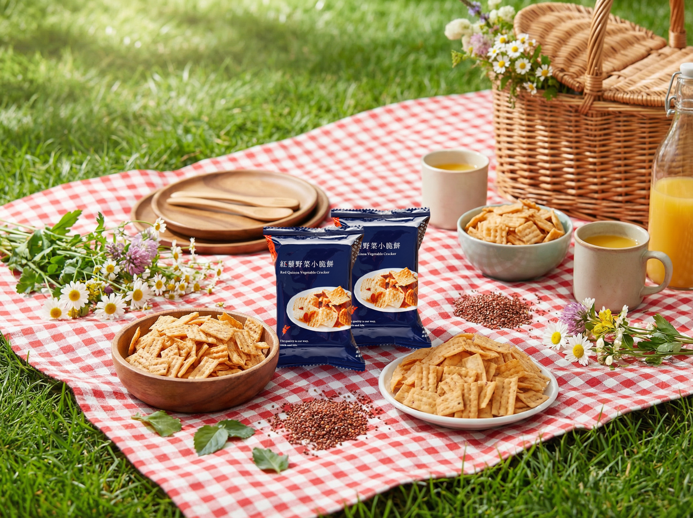 野餐必備紅藜野菜小脆餅