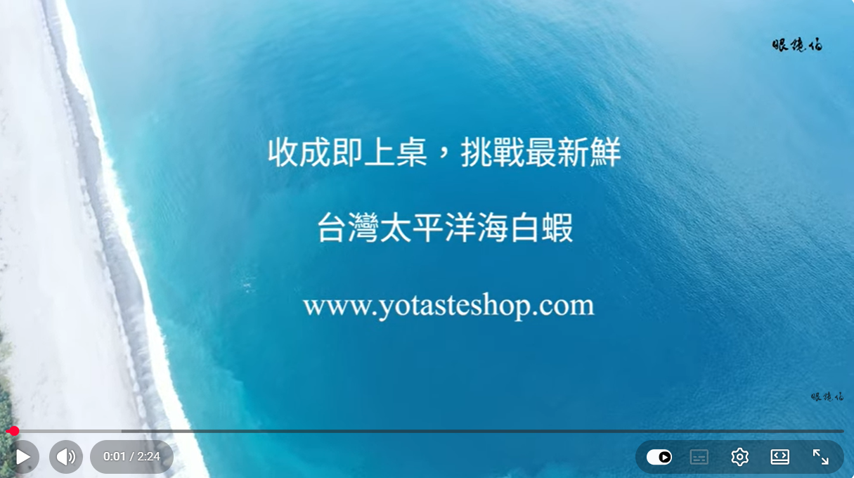 無毒白蝦，太平洋海水養殖的台灣蝦