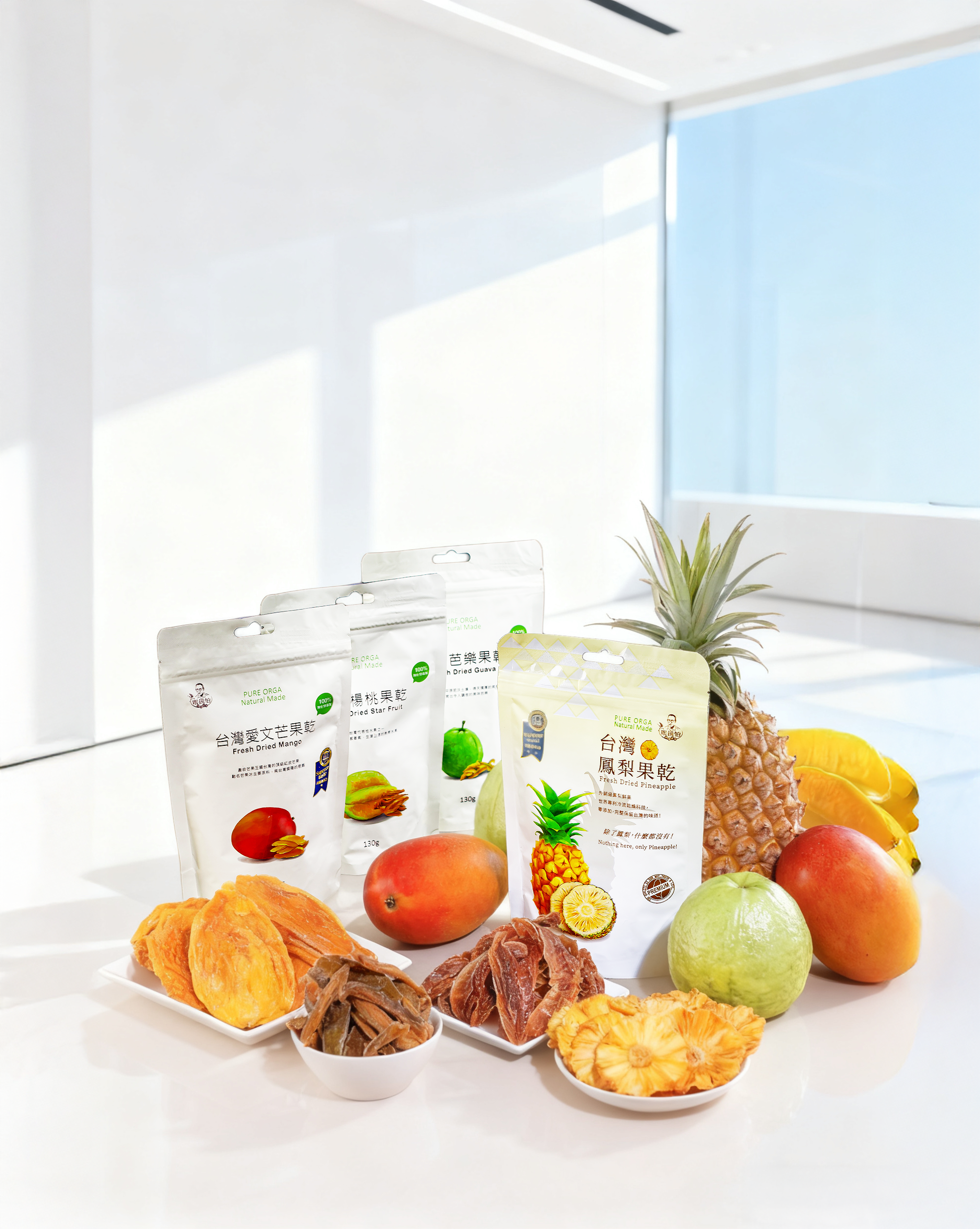 愛文芒果乾、鳳梨乾、芭樂乾、楊桃乾|眼鏡伯