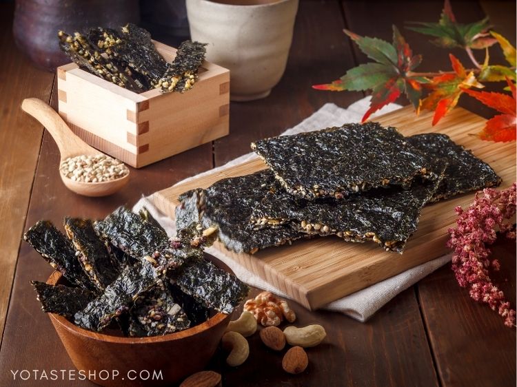 海苔脆片,海苔芝麻脆片,海苔杏仁脆片
