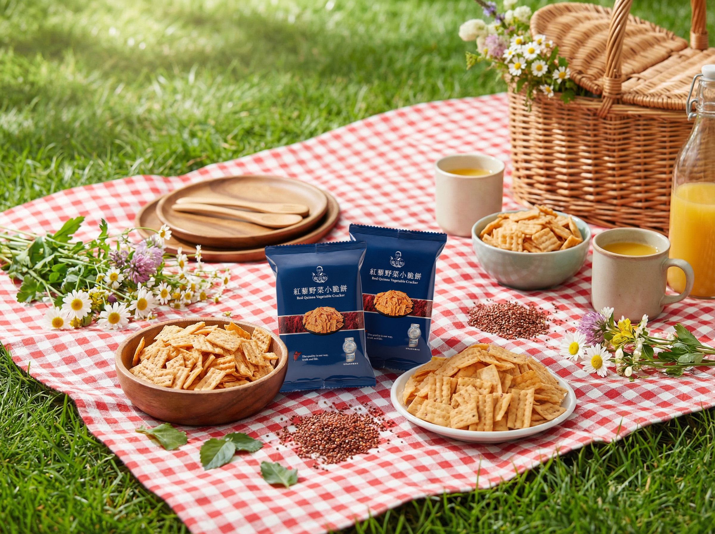 旅行、辦公室必備下午茶－紅藜野菜小脆餅